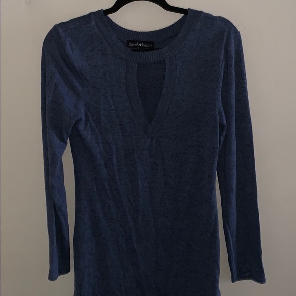 Derek Heart sweater dress with choker cut out